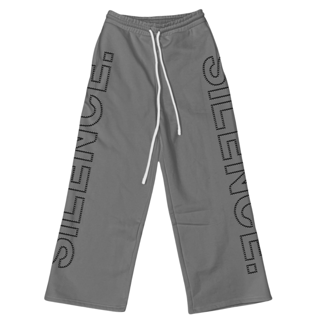 Overly Black Rhinestone Sweatpants