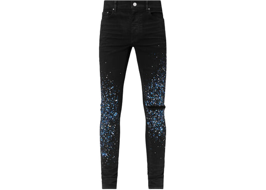 AMIRI Crystal Paiter Jeans Overdyed Black